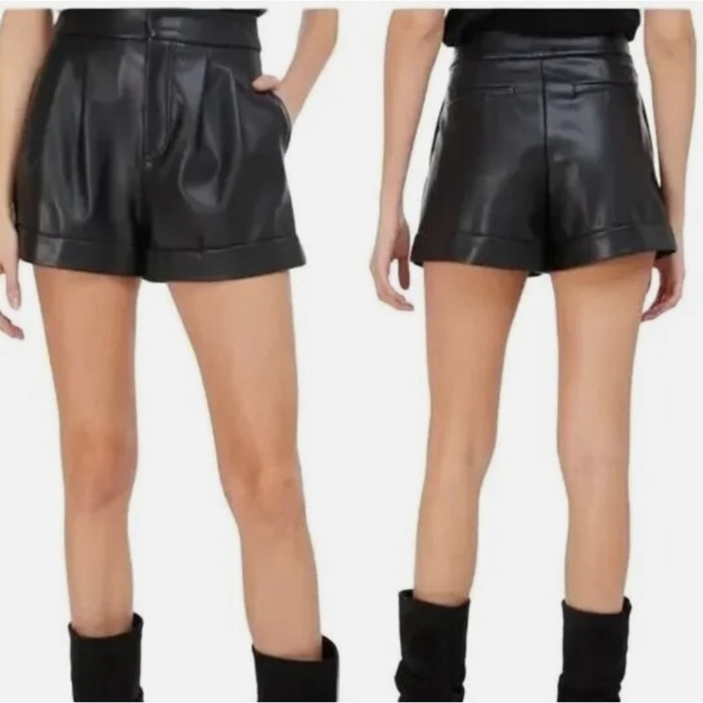 Generation Love NWT Vegan Leather Black Shorts